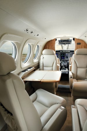 Interior of a Beechcraft King Air 90