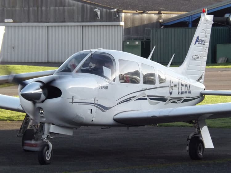 Piper Arrow preparing for takeoff