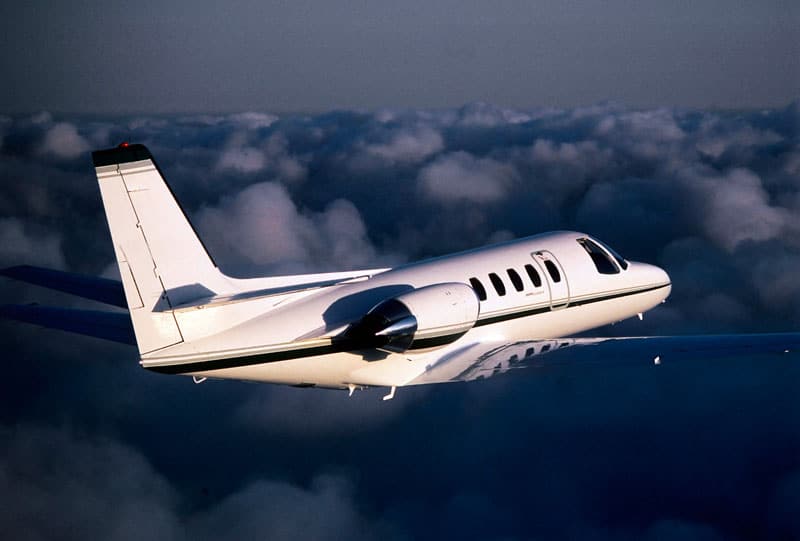 Cessna Citation II in flight