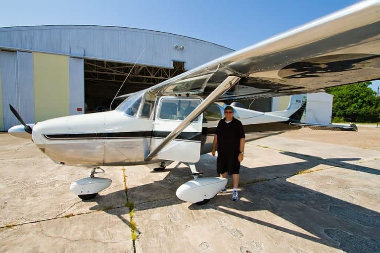 1958 Cessna 172 with raffle winner Michael Little - My Most Memorable Flight: Omaha to Houston in a 50 Dollar Plane