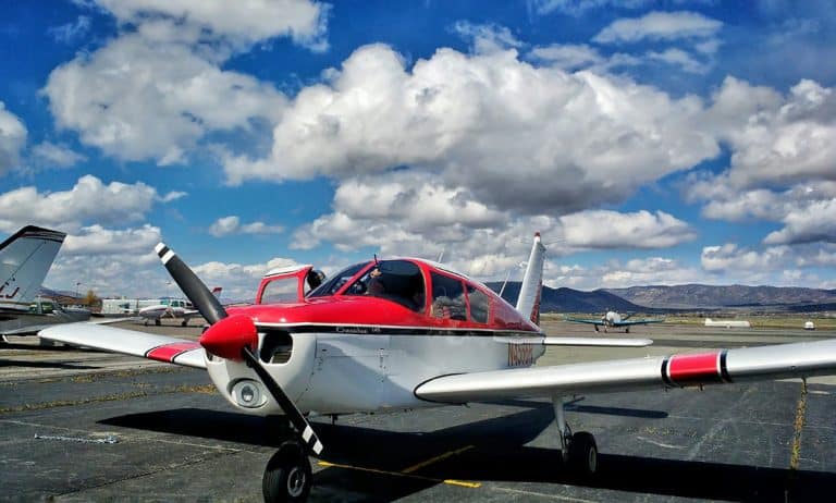 A Piper Cherokee, a plane in the High Sierra Pilots flying club near Reno and Lake Tahoe